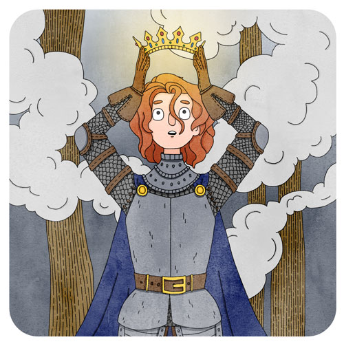 Knight with crown